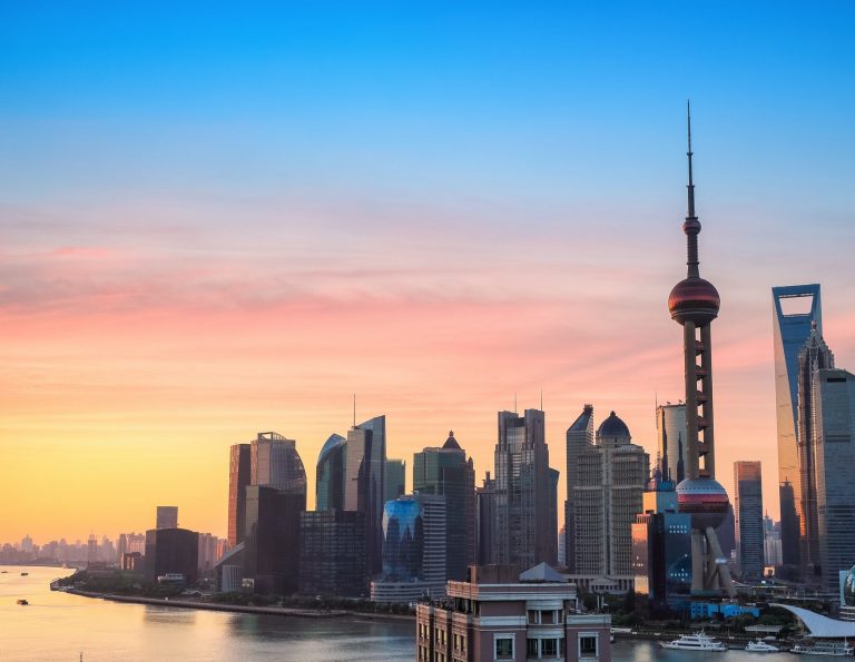 shanghai in sunrise
